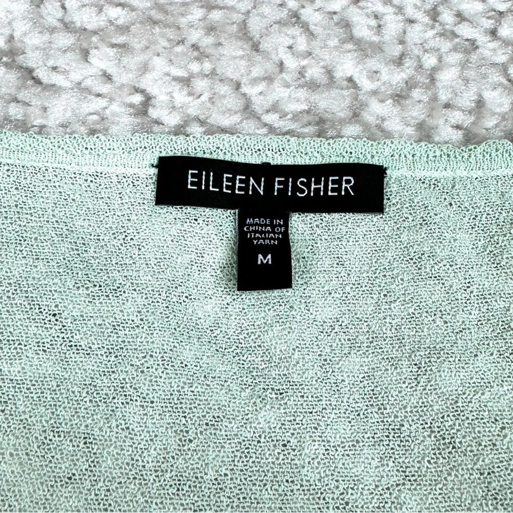 Eileen Fisher Linen Blend. Vneck Batwing Sheer Lightweight Shirt. Size Medium - Picture 8 of 15